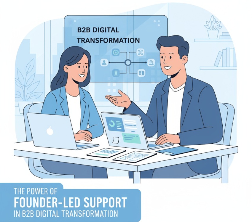 The Power of Founder-Led Support in B2B Digital Transformation Image